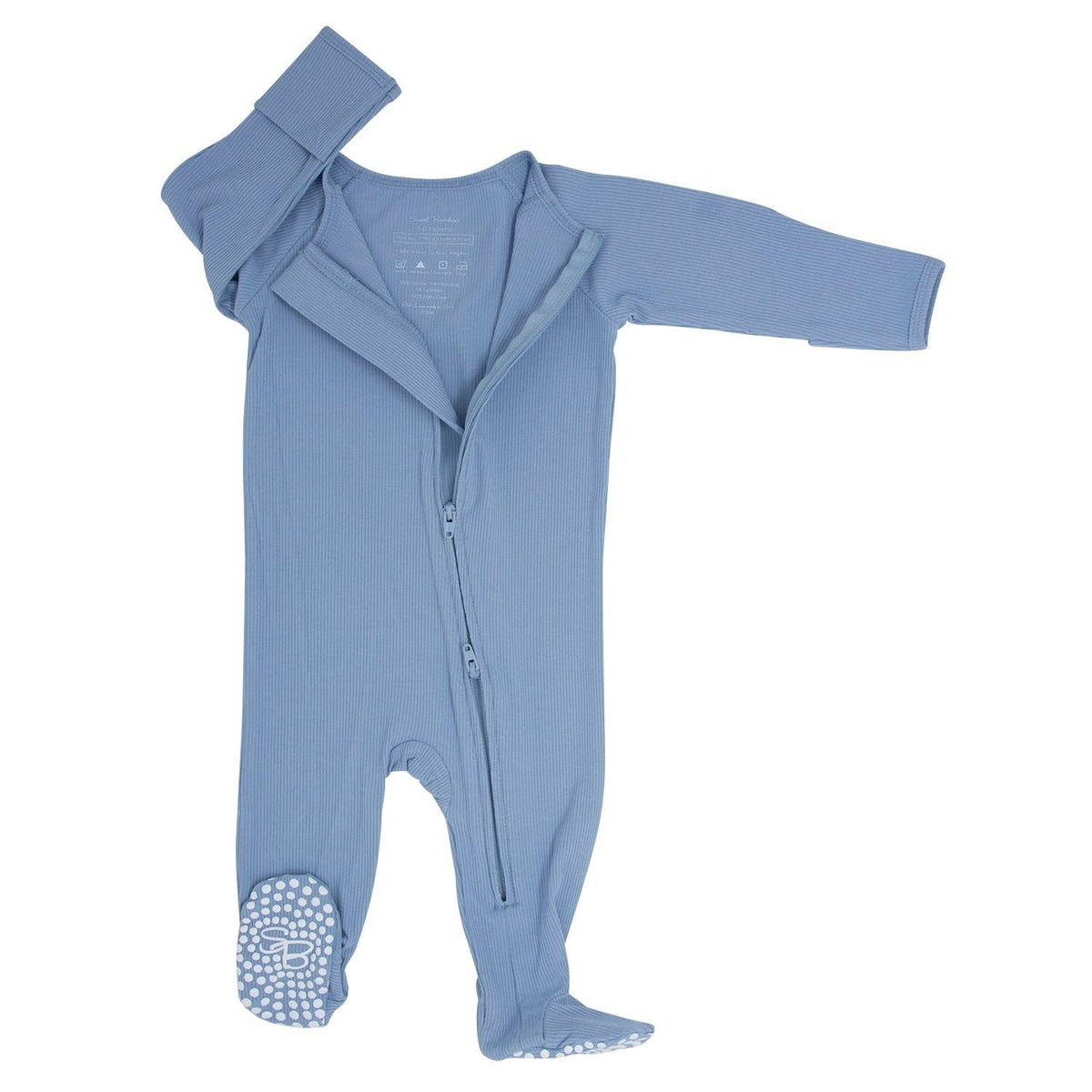 Blue Fog Zipper Footie