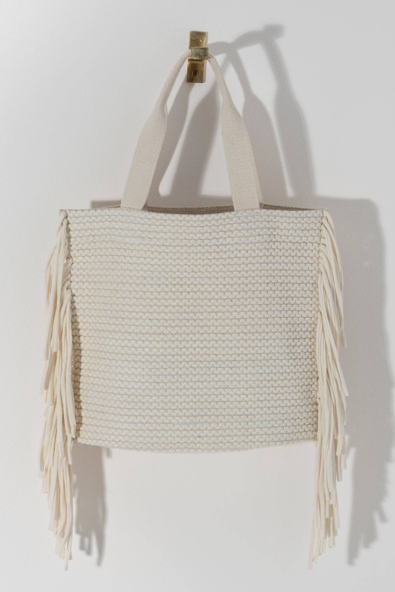 Ivory Fringe Tote