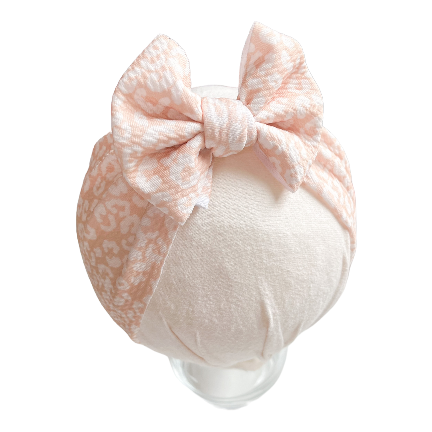 Neutral Cheetah Headwrap Baby Bow