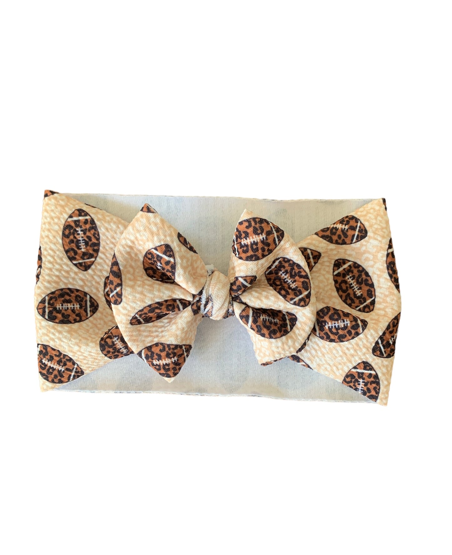 Cheetah Football Headwrap Bow