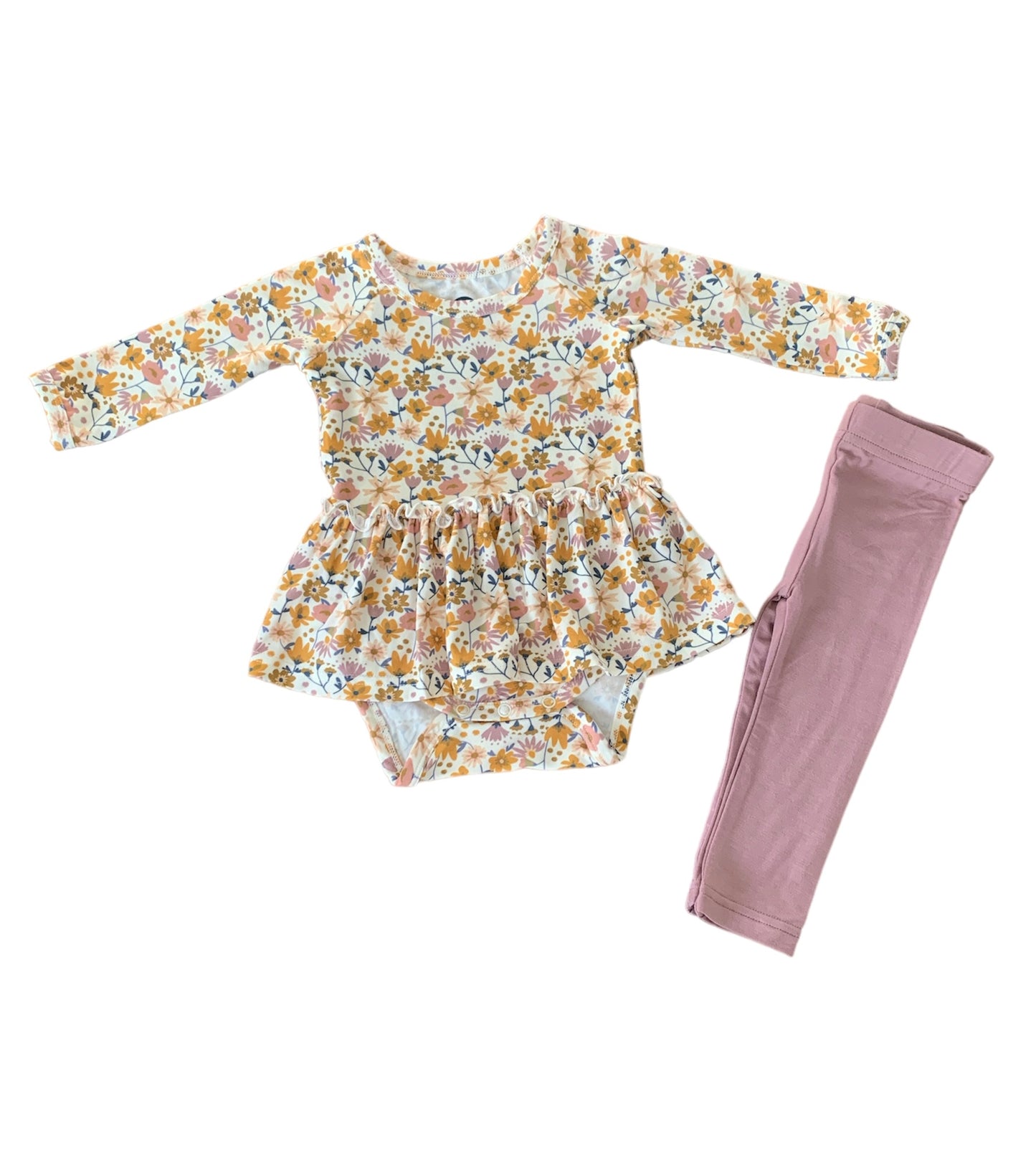 Floral Skirted Bodysuit & Legging Set