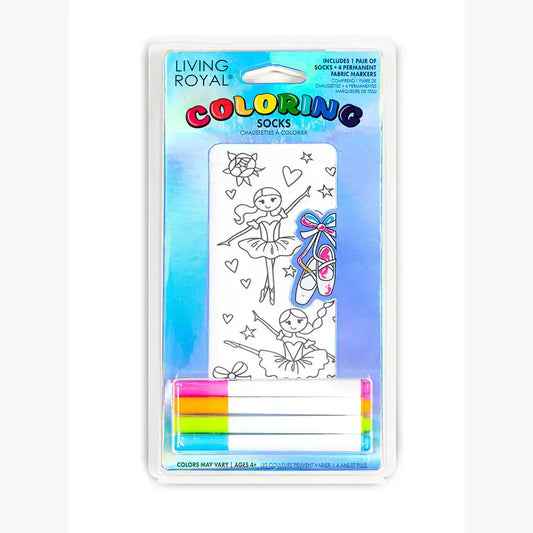 Coloring Socks - Dancing Ballerinas