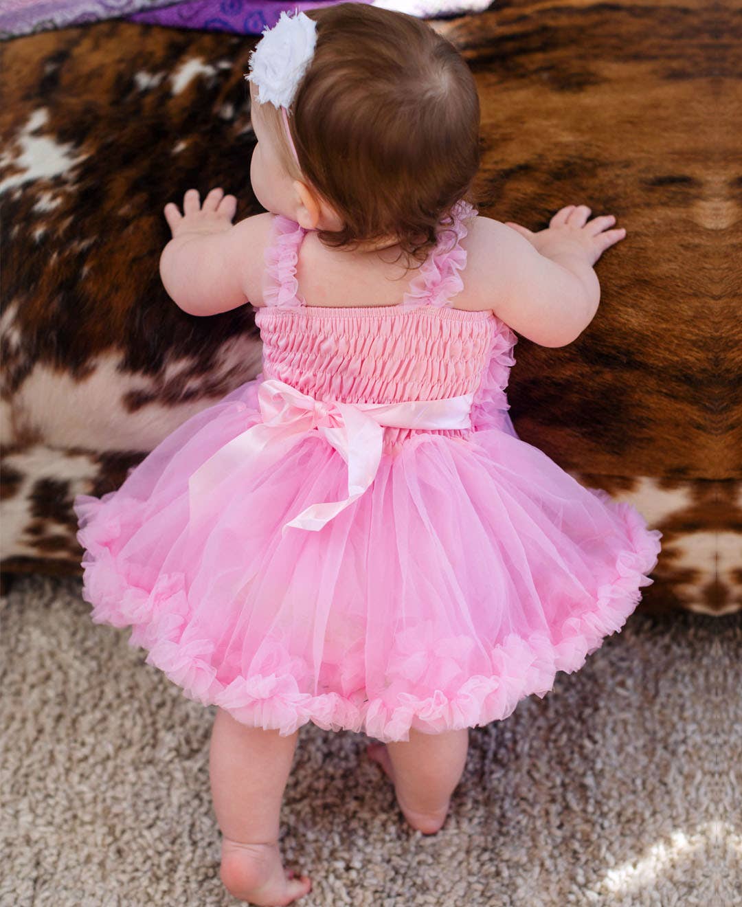 Pink Tulle Sleeveless Princess Dress