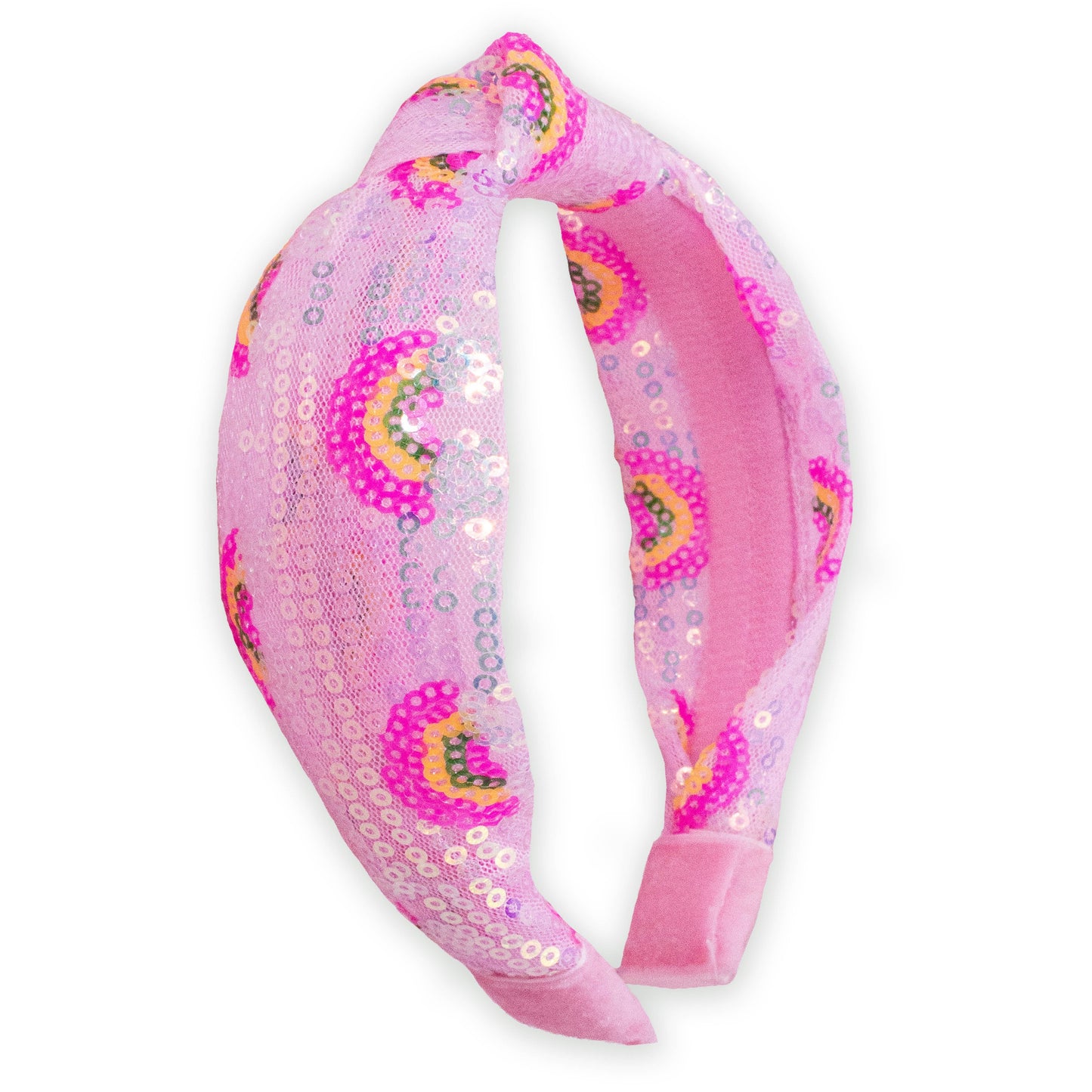 Sequin Knot Headband - Rainbow
