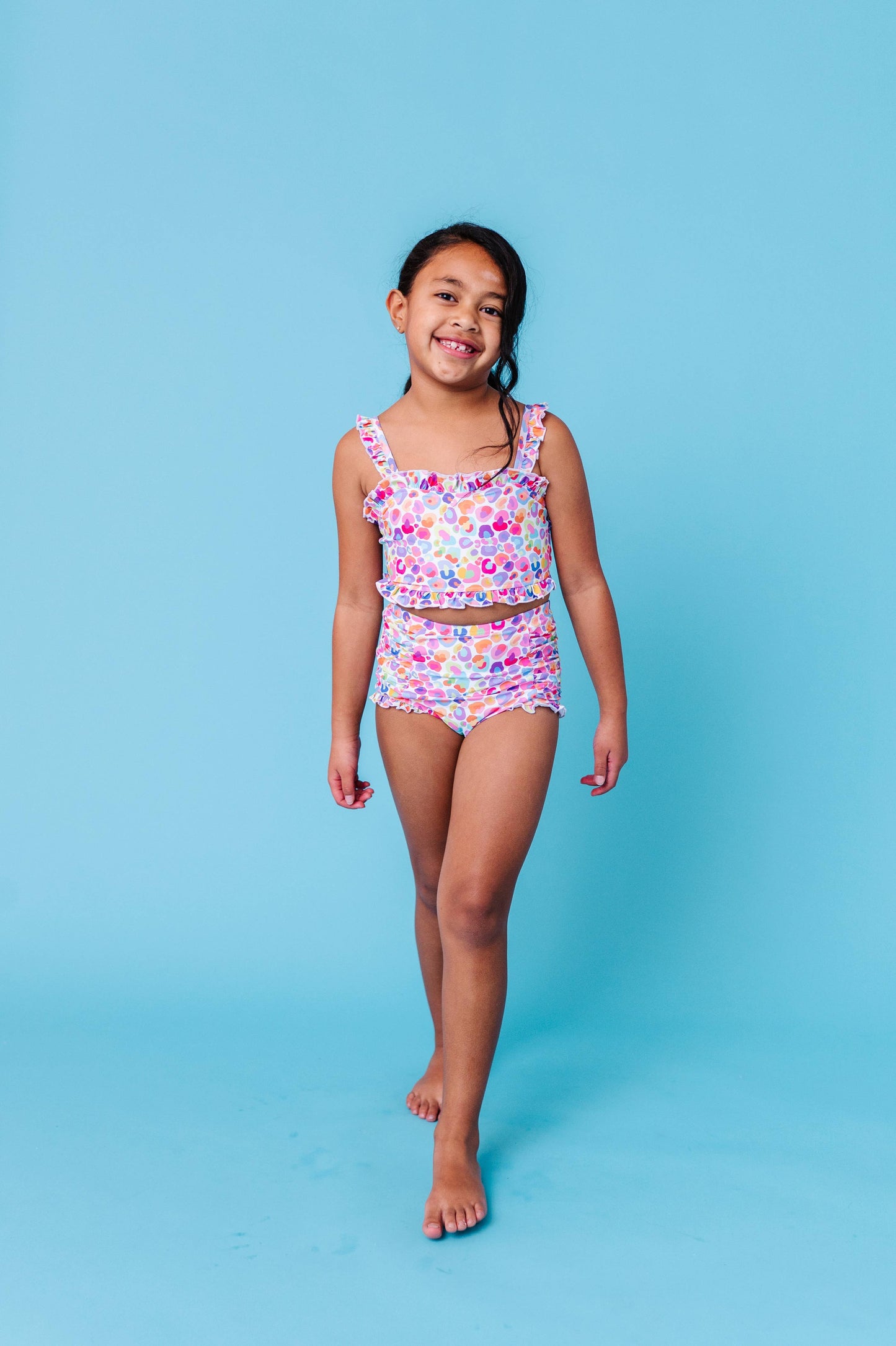 Leopard Bandeau Ruffle 2-Piece