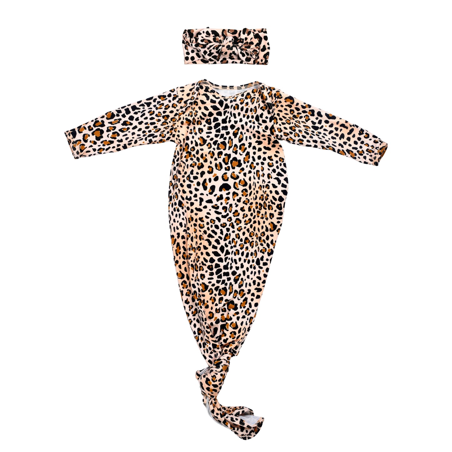 Leopard Knotted Gown + Bow