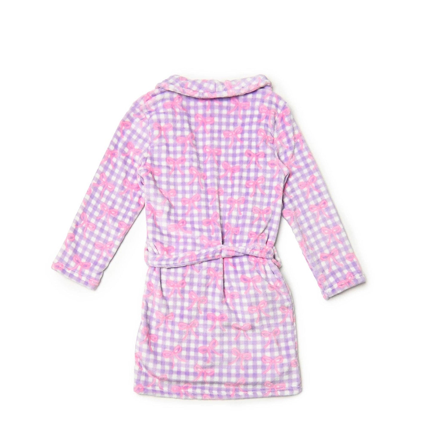 Gingham Bow Cozy Bathrobe
