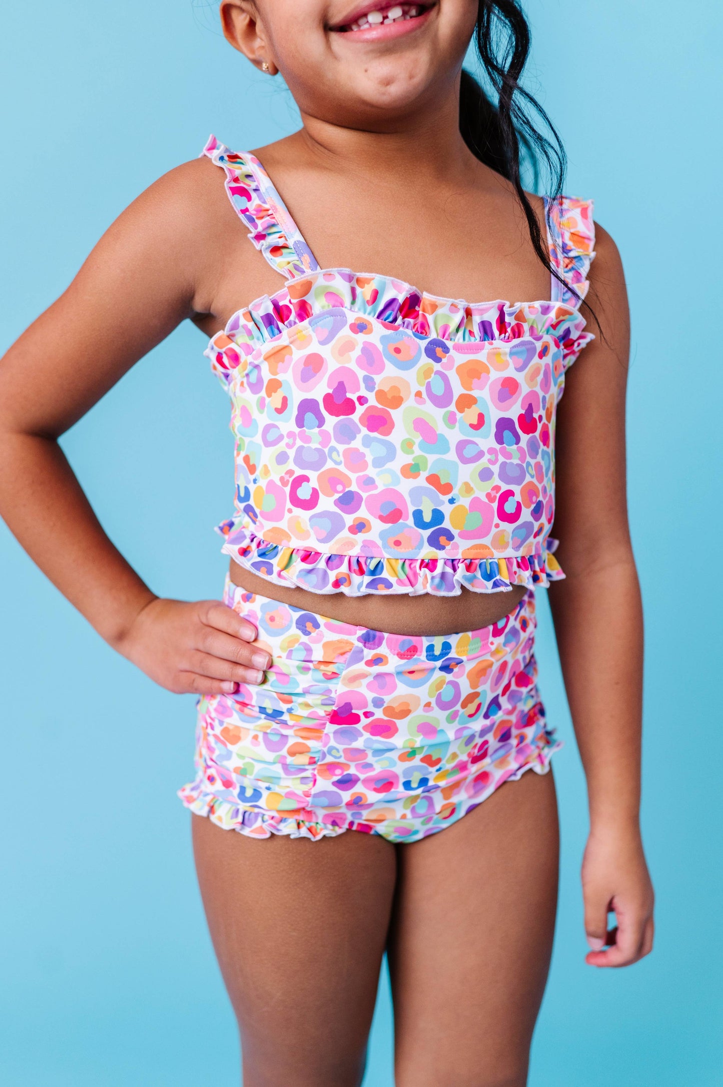 Leopard Bandeau Ruffle 2-Piece