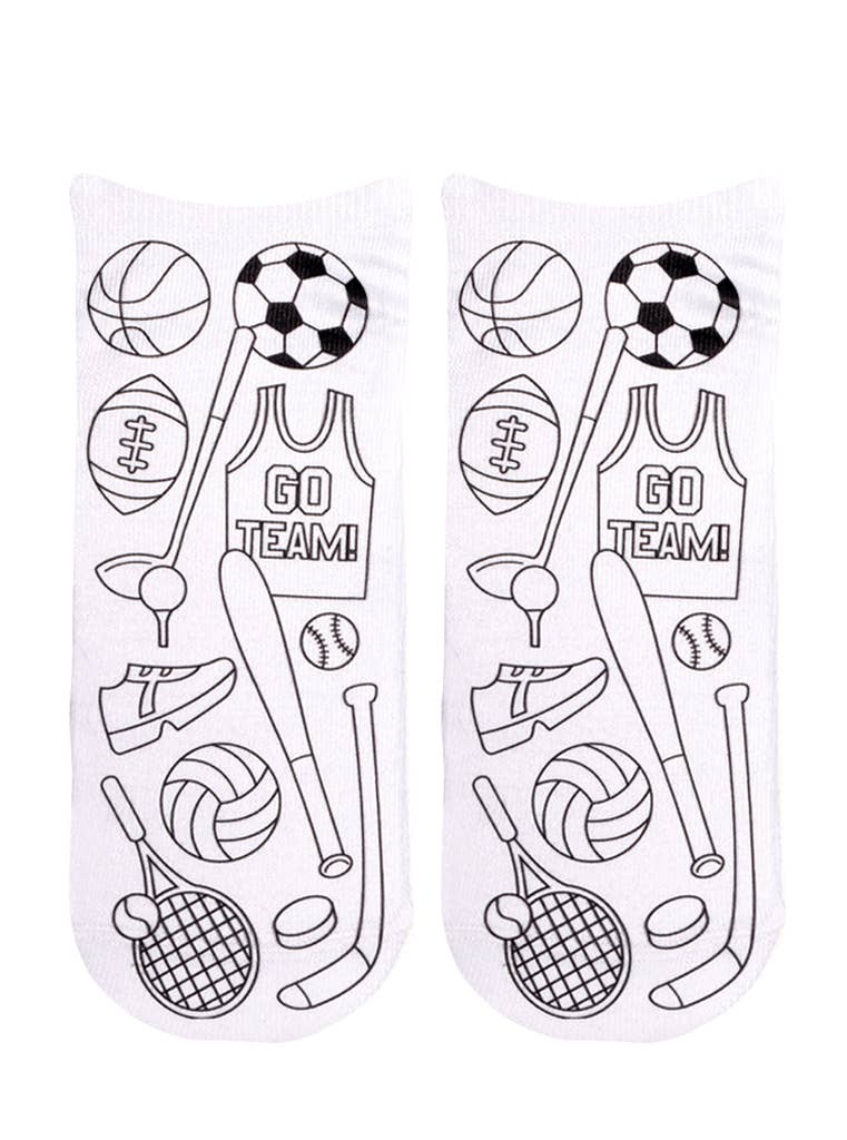 Coloring Socks - Sports Team Spirit