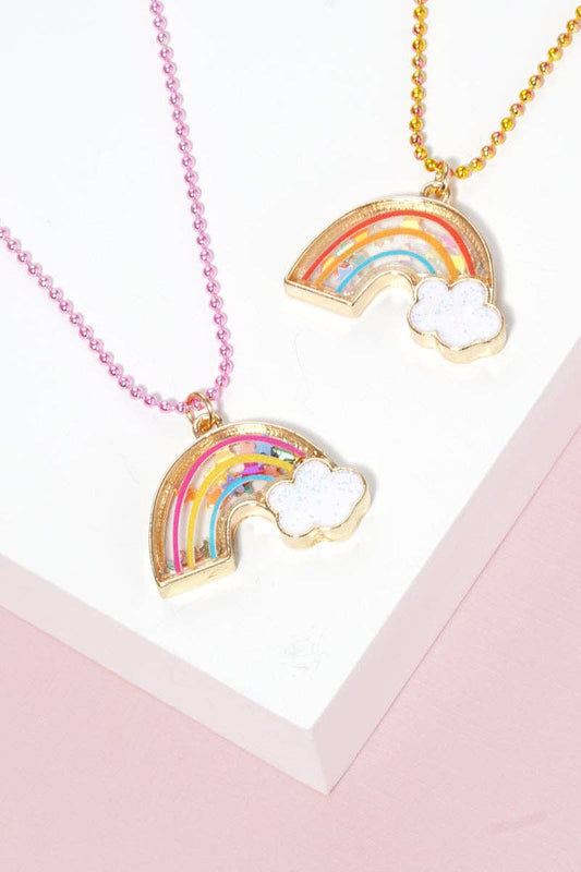 Rainbow Glitter Necklace