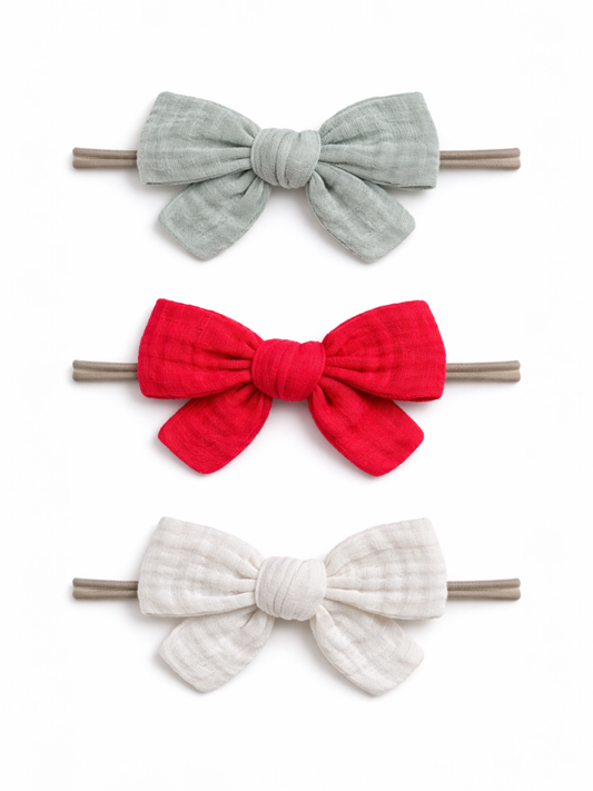 3-Pack Nylon Bows - Lucia