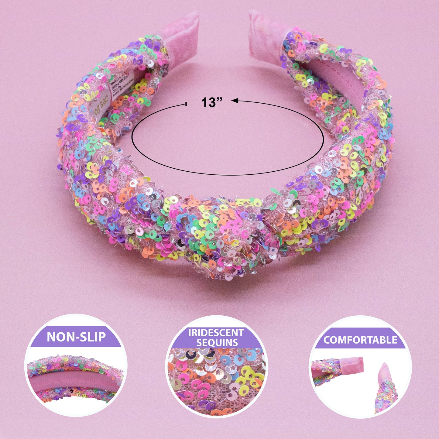 Kids Sequin Knotted Headband