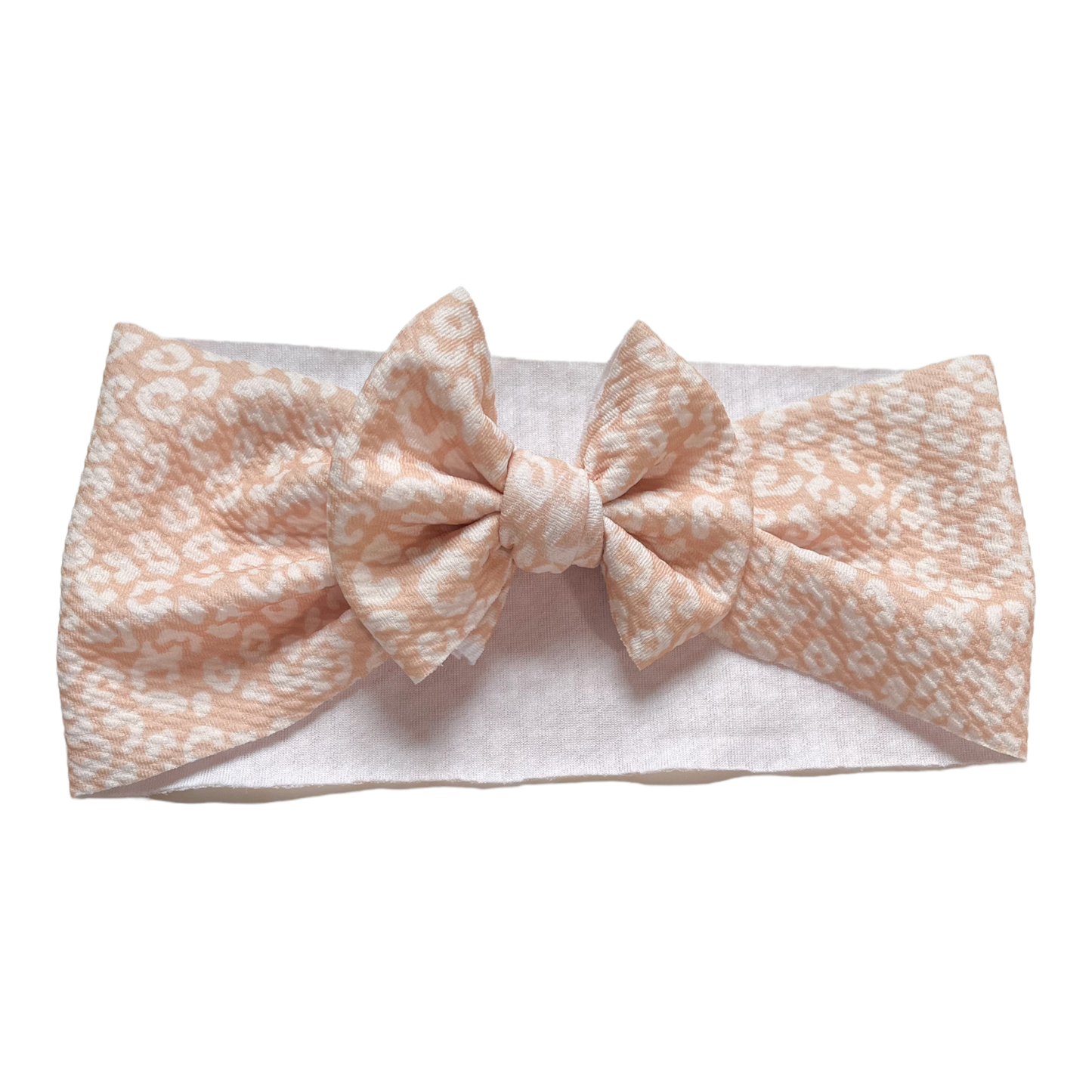 Neutral Cheetah Headwrap Baby Bow