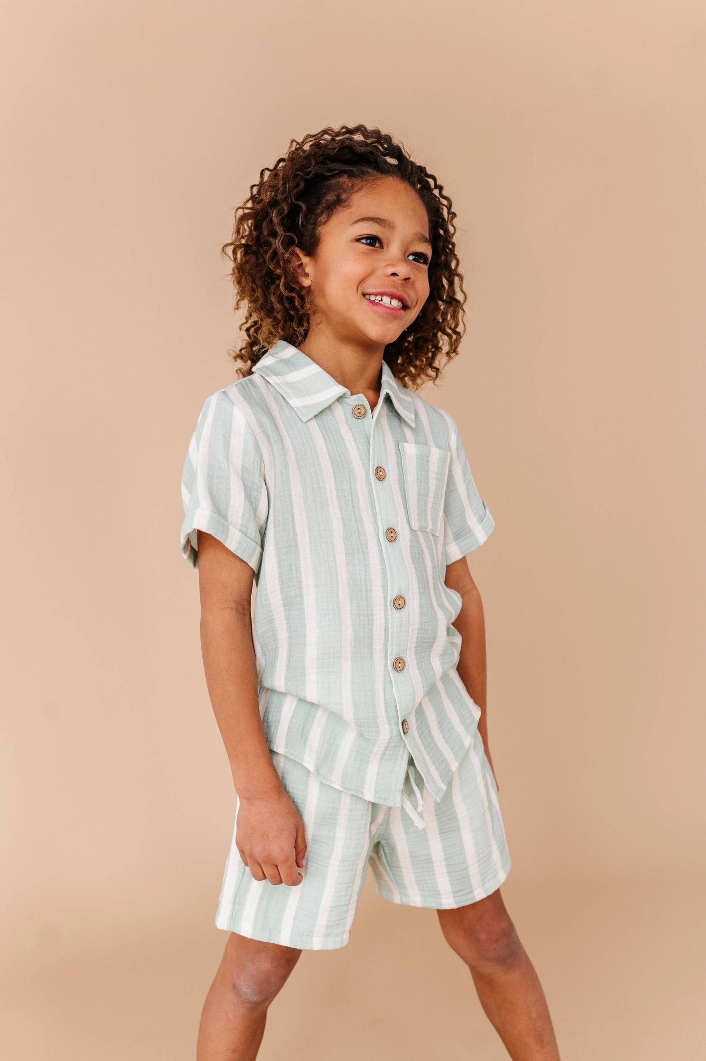Boys Linen Set - Mint