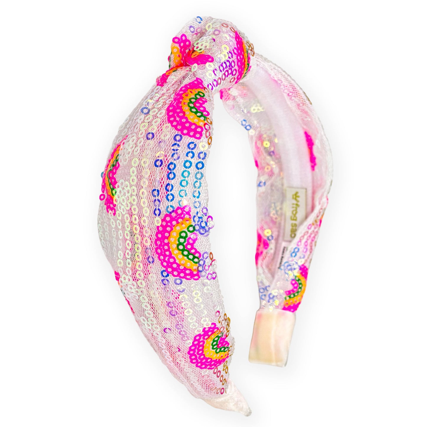 Sequin Knot Headband - Rainbow