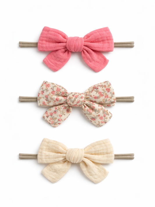 3-Pack Nylon Bows - Aurora