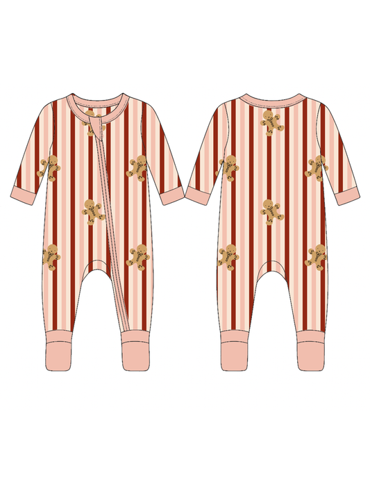 Gingerbread Lane Pink Romper