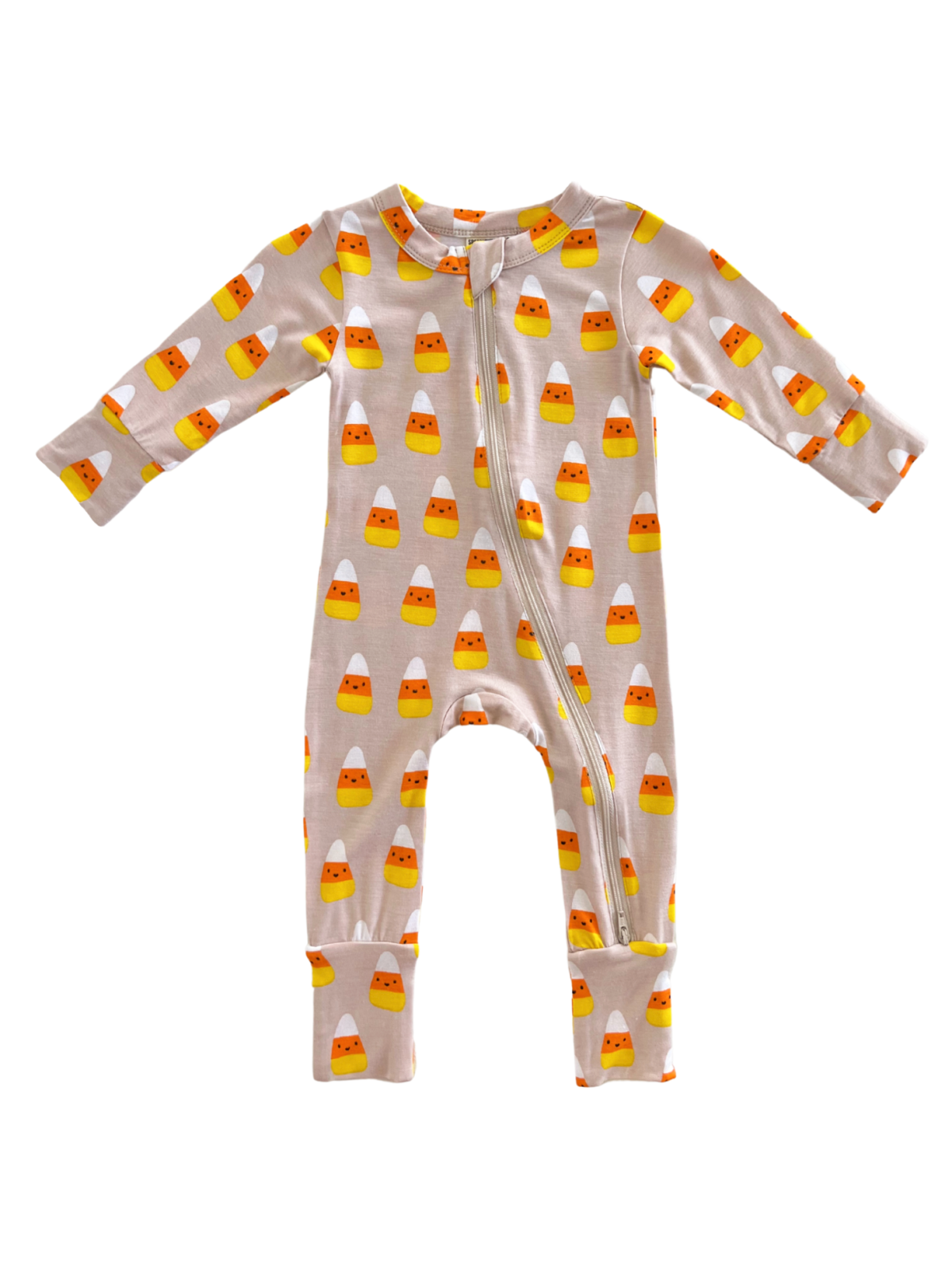 Candy Corn 2-Way Zip Romper