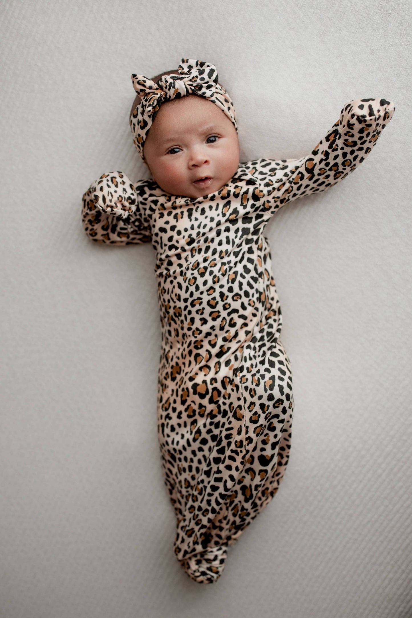 Leopard Knotted Gown + Bow