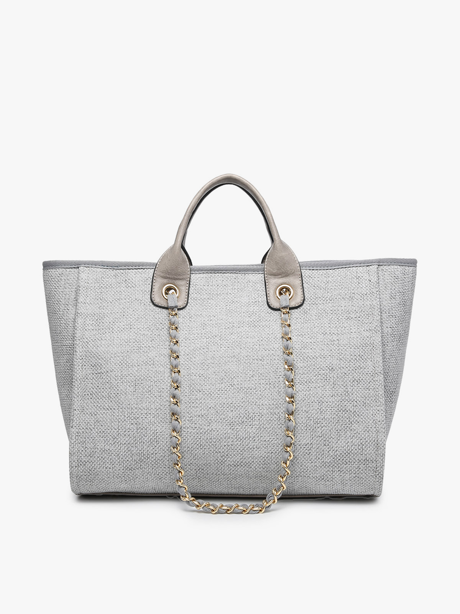 Canvas Satchel w/ Chain Strap