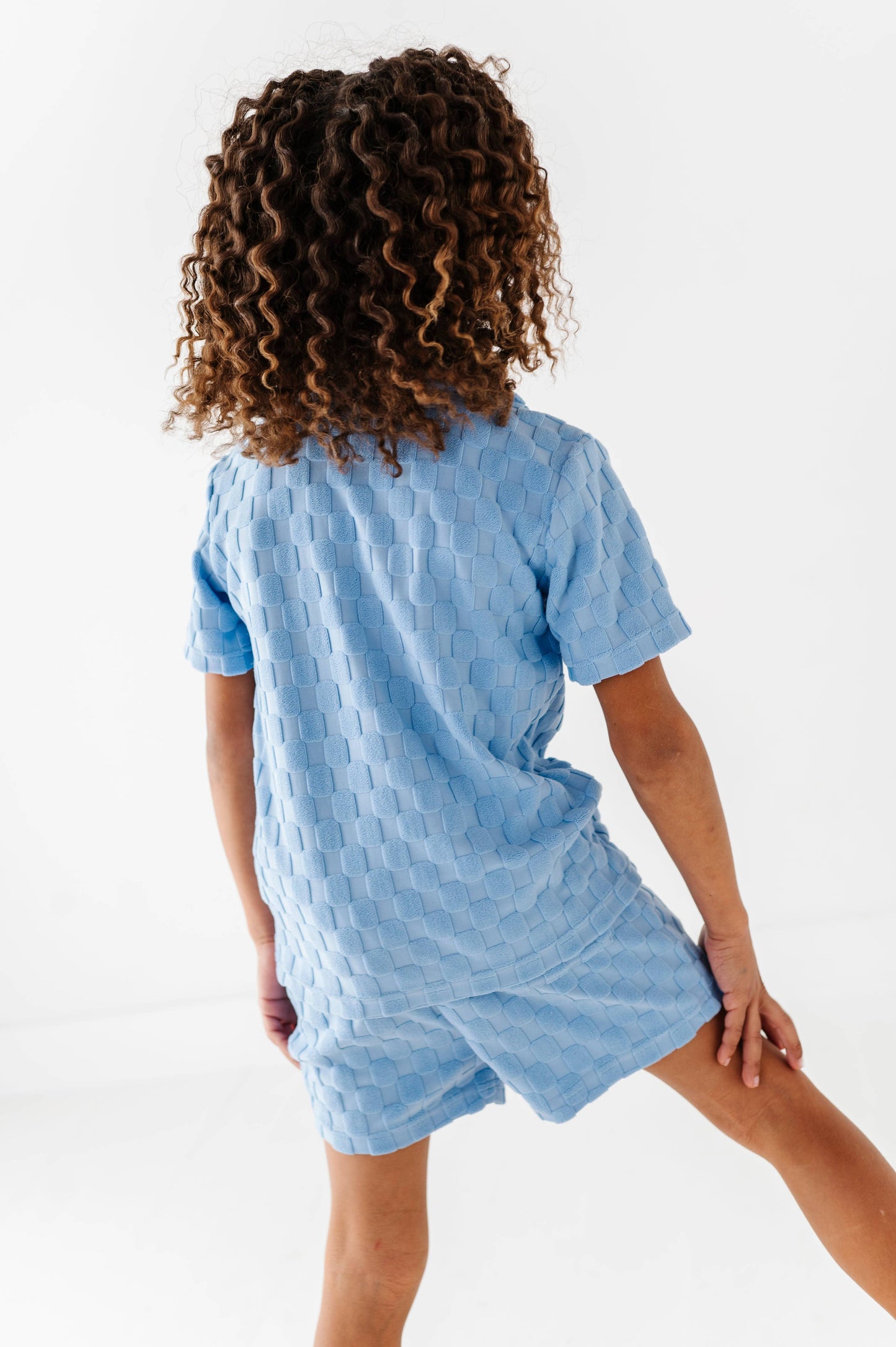 Coastal Blue Terry Check Set