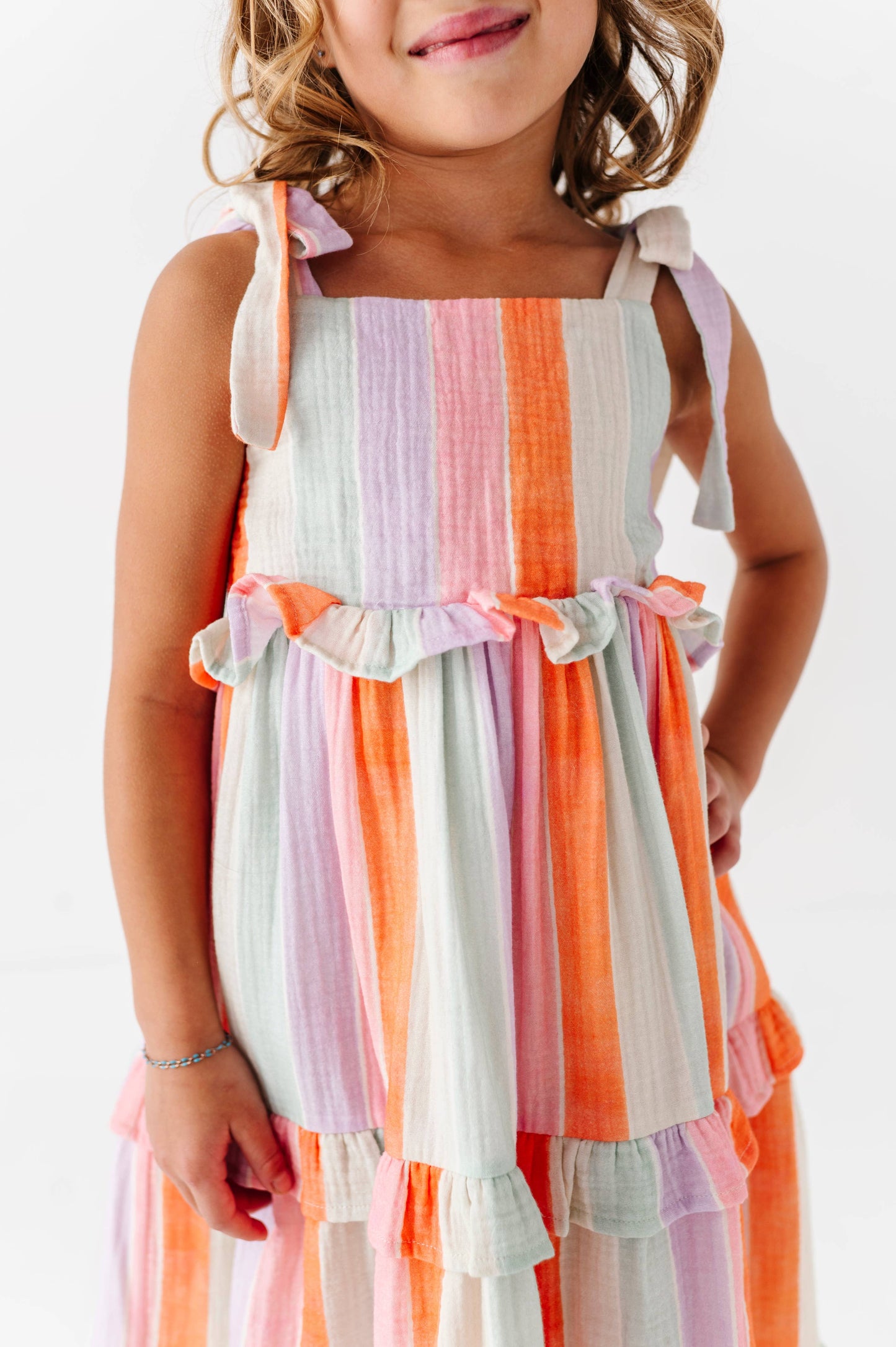 Sorbet Stripe Strappy Dress