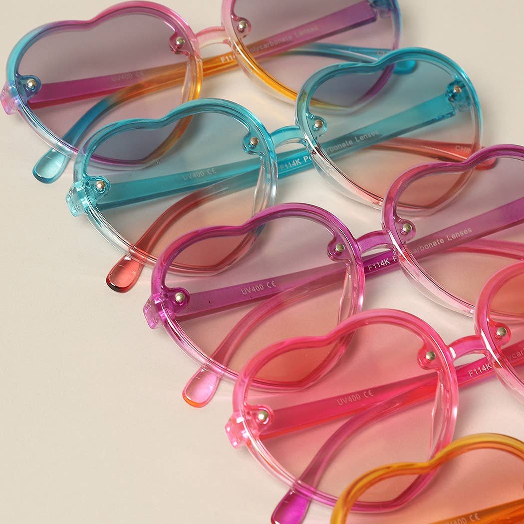 Kid's Heart Shaped Sunglasses