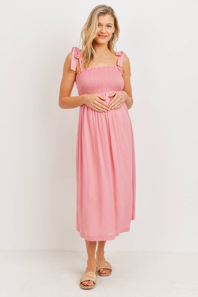 Tie Strap Maternity Dress