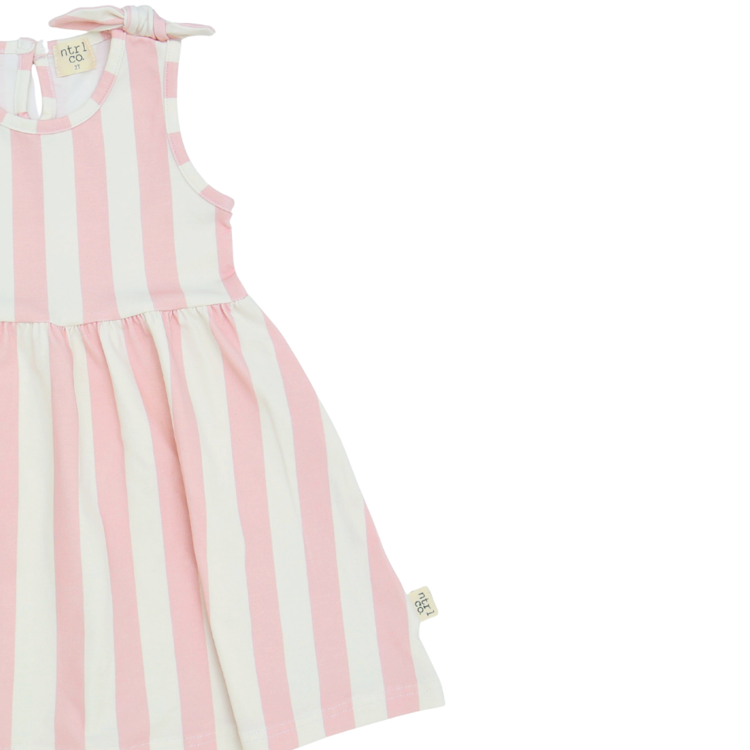 Sleeveless Twirl Dress | Beach Lines | Pink