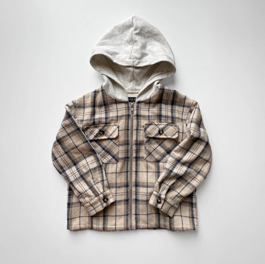 Hooded Flannel Jacket