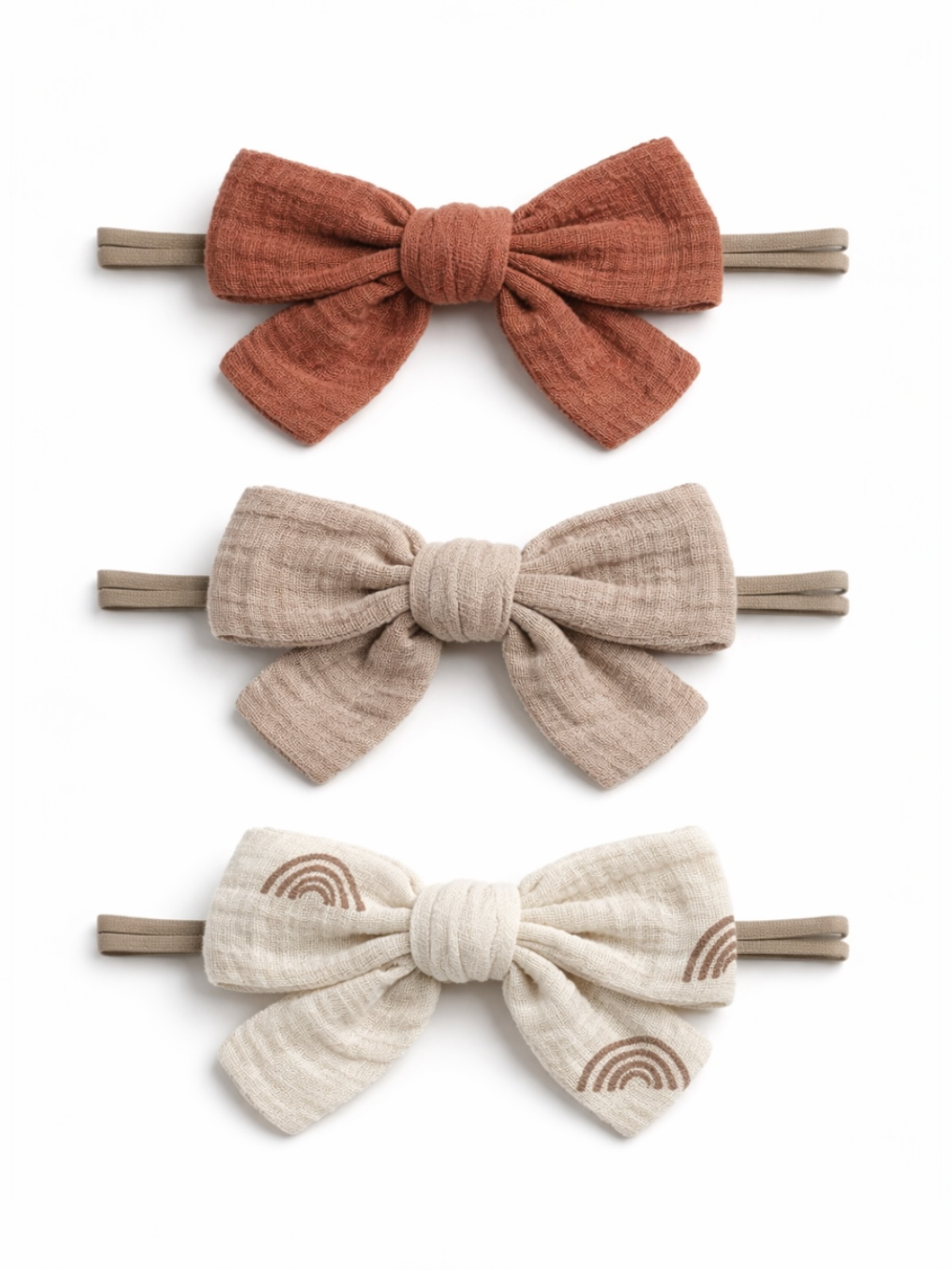3-Pack Nylon Bows - Terra