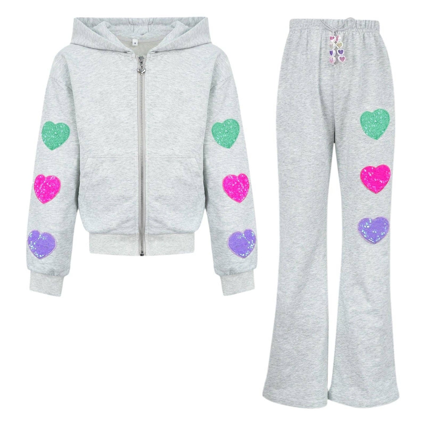 Sequin Heart Lounge Set