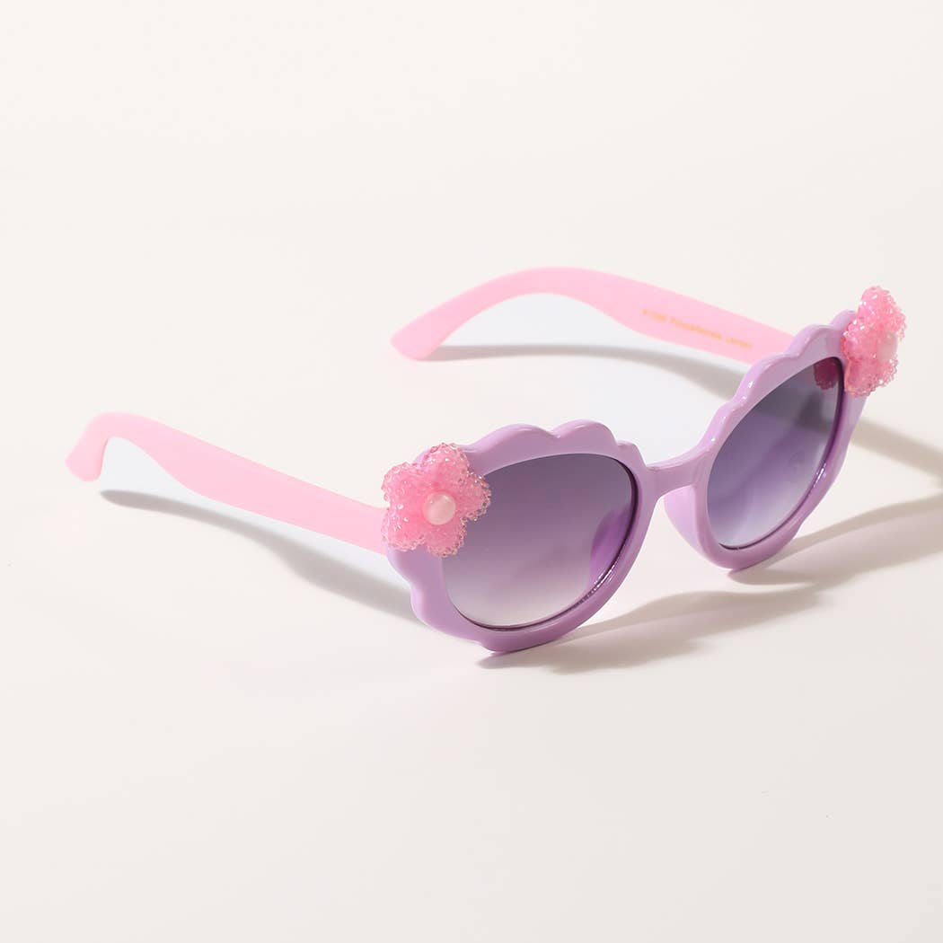 Colorful Fashion Sunglasses with Flower