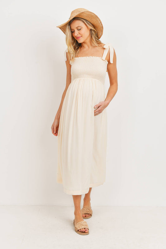 Tie Strap Maternity Dress