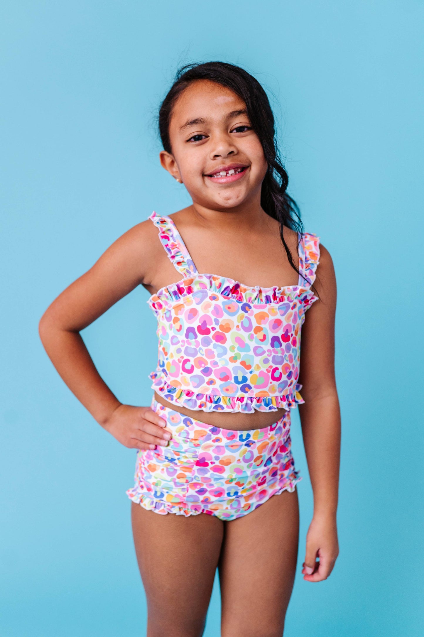 Leopard Bandeau Ruffle 2-Piece