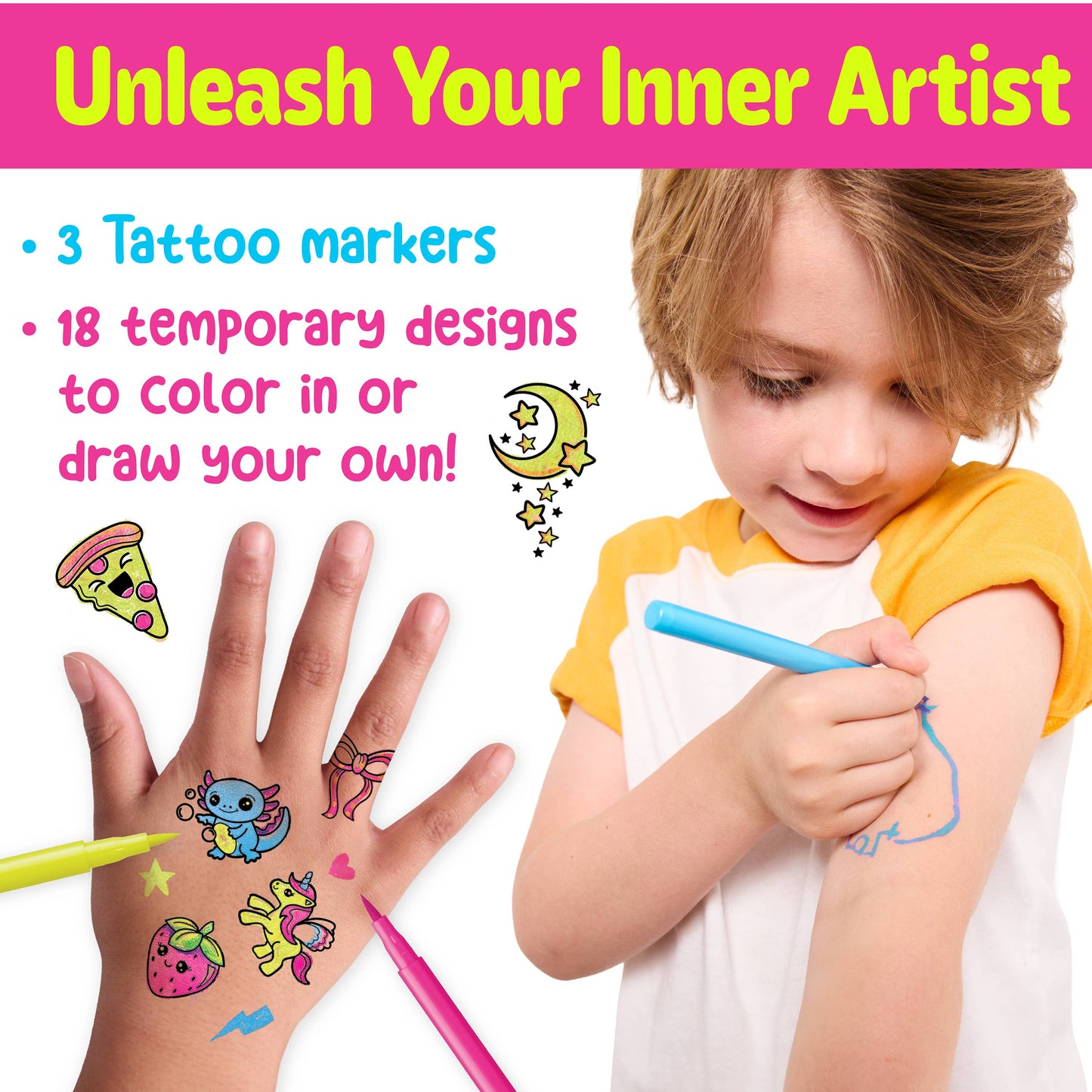 Color in Neon Tattoos Mini Craft Kit