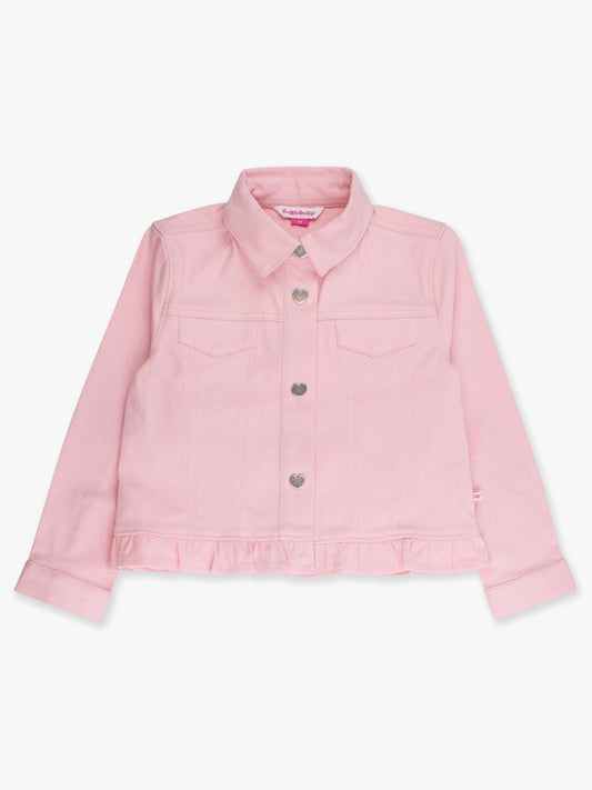 Pink Denim Ruffle Jean Jacket