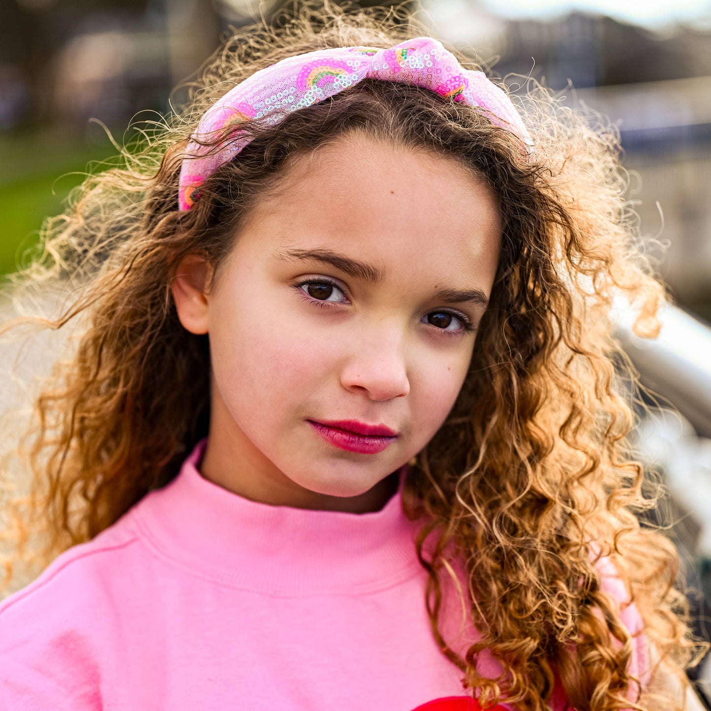 Sequin Knot Headband - Rainbow