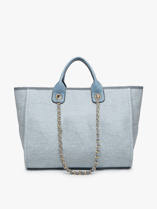 Canvas Satchel w/ Chain Strap