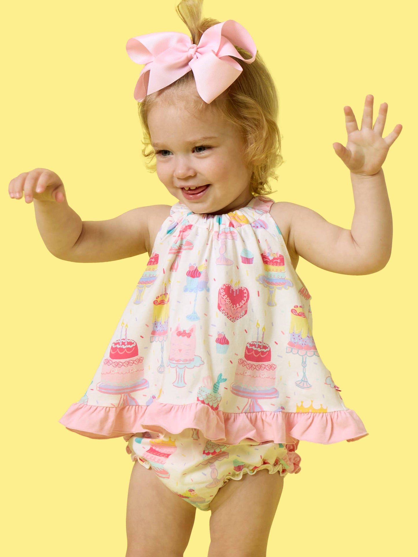 Cake Party Knit Swing Top & Bloomer Set