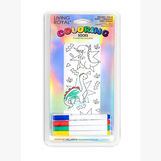 Coloring Socks - Days of the Dinosaurs