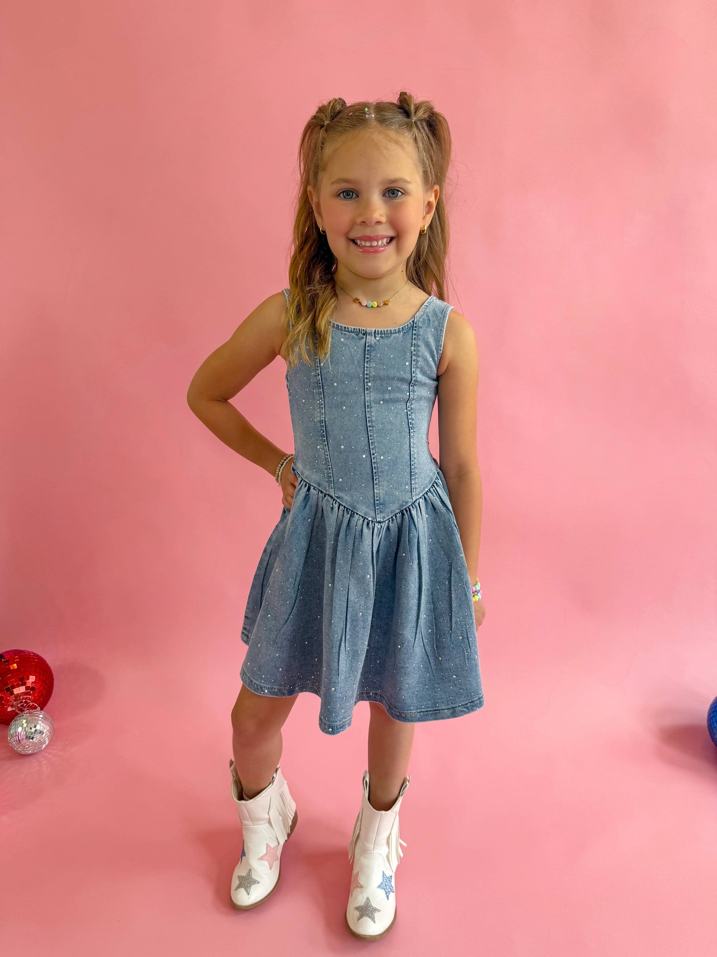 Denim Sparkle Dress