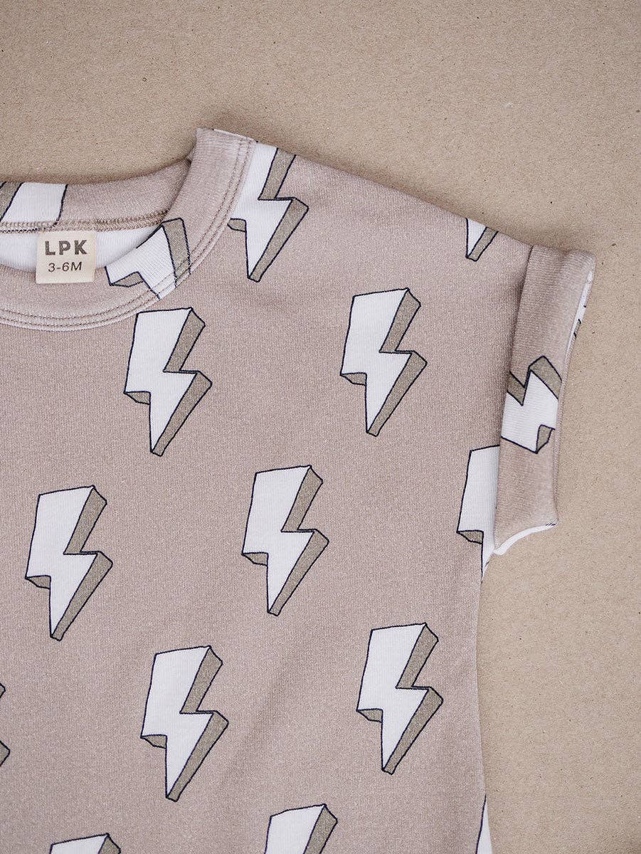 Electric Beige Cotton Romper