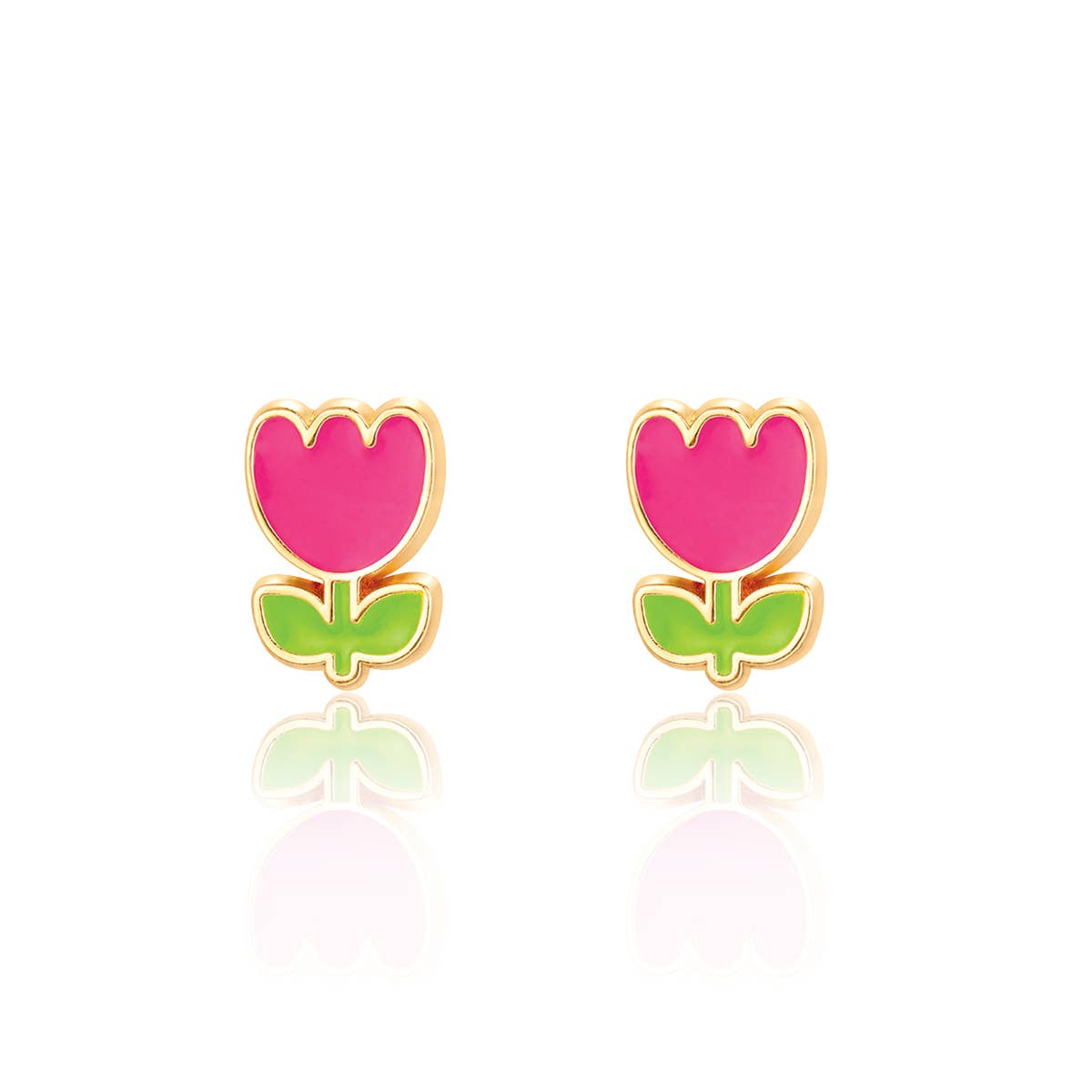 Tiny Tulip Stud Earrings