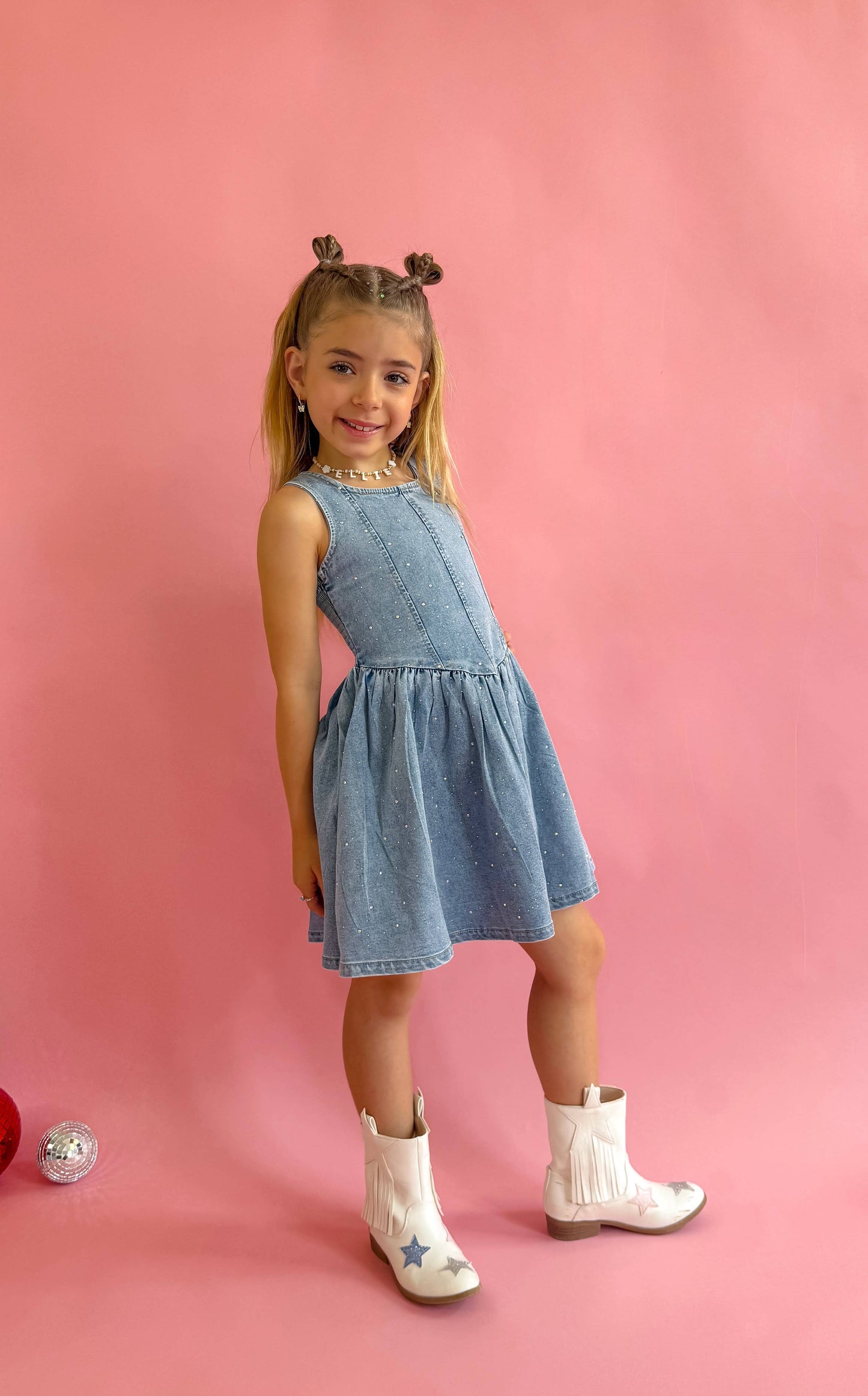 Denim Sparkle Dress