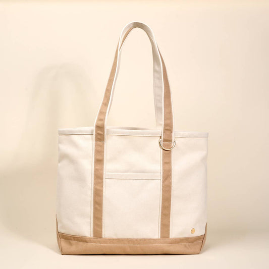 The Signature Canvas Tote Bag – Beige