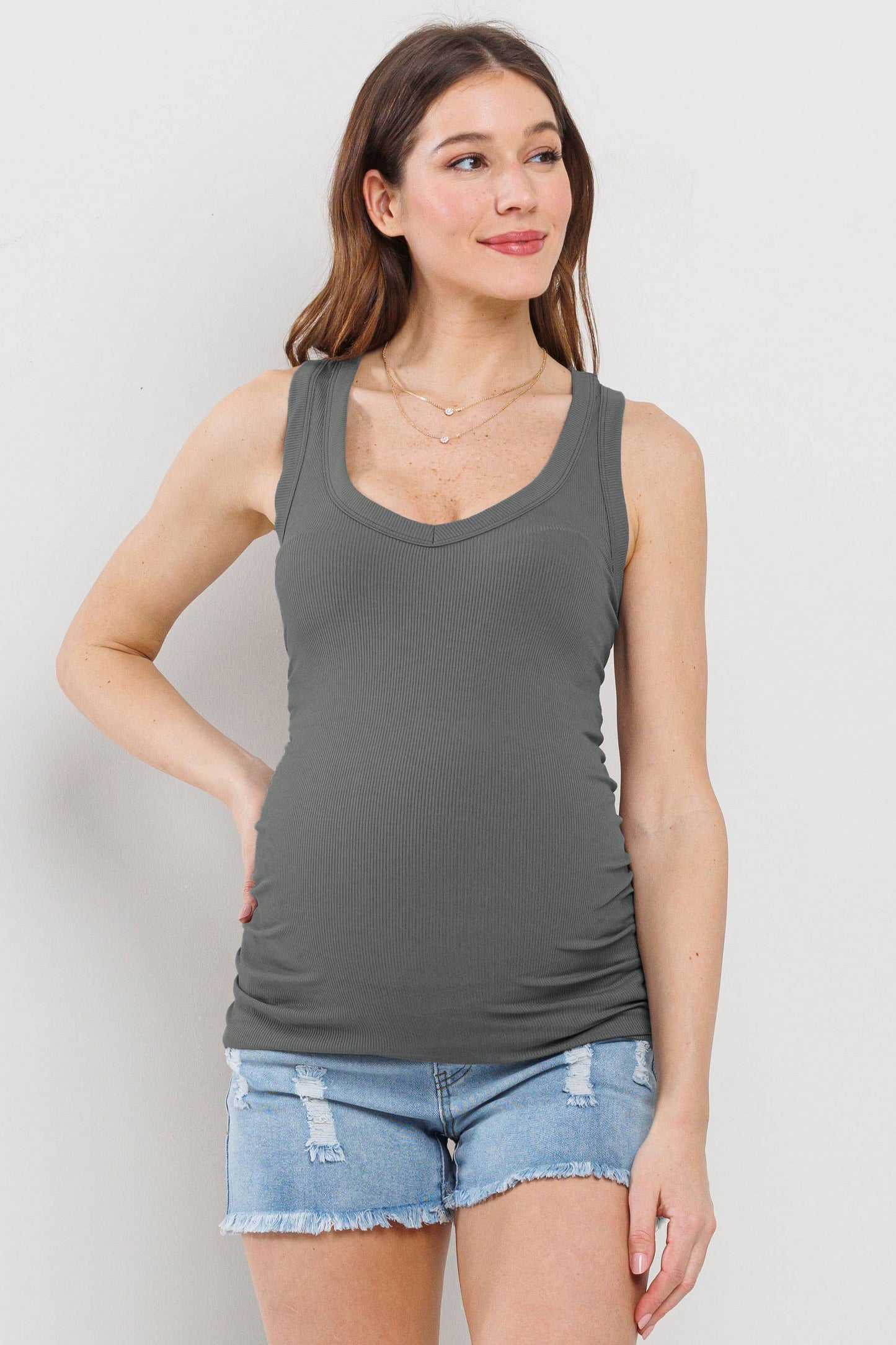 Maternity Ribbed Tank Top