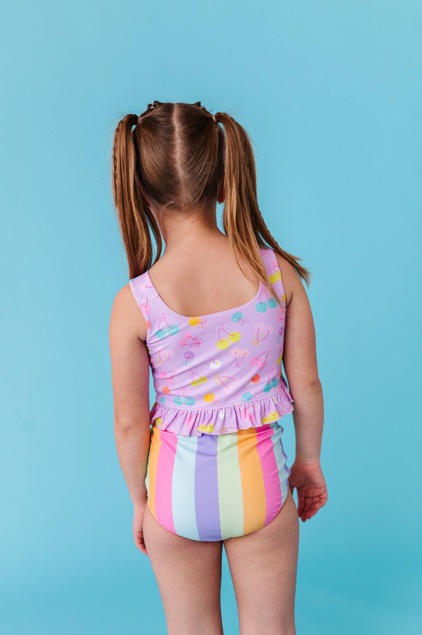 Cherry Crush Ruffle Tankini