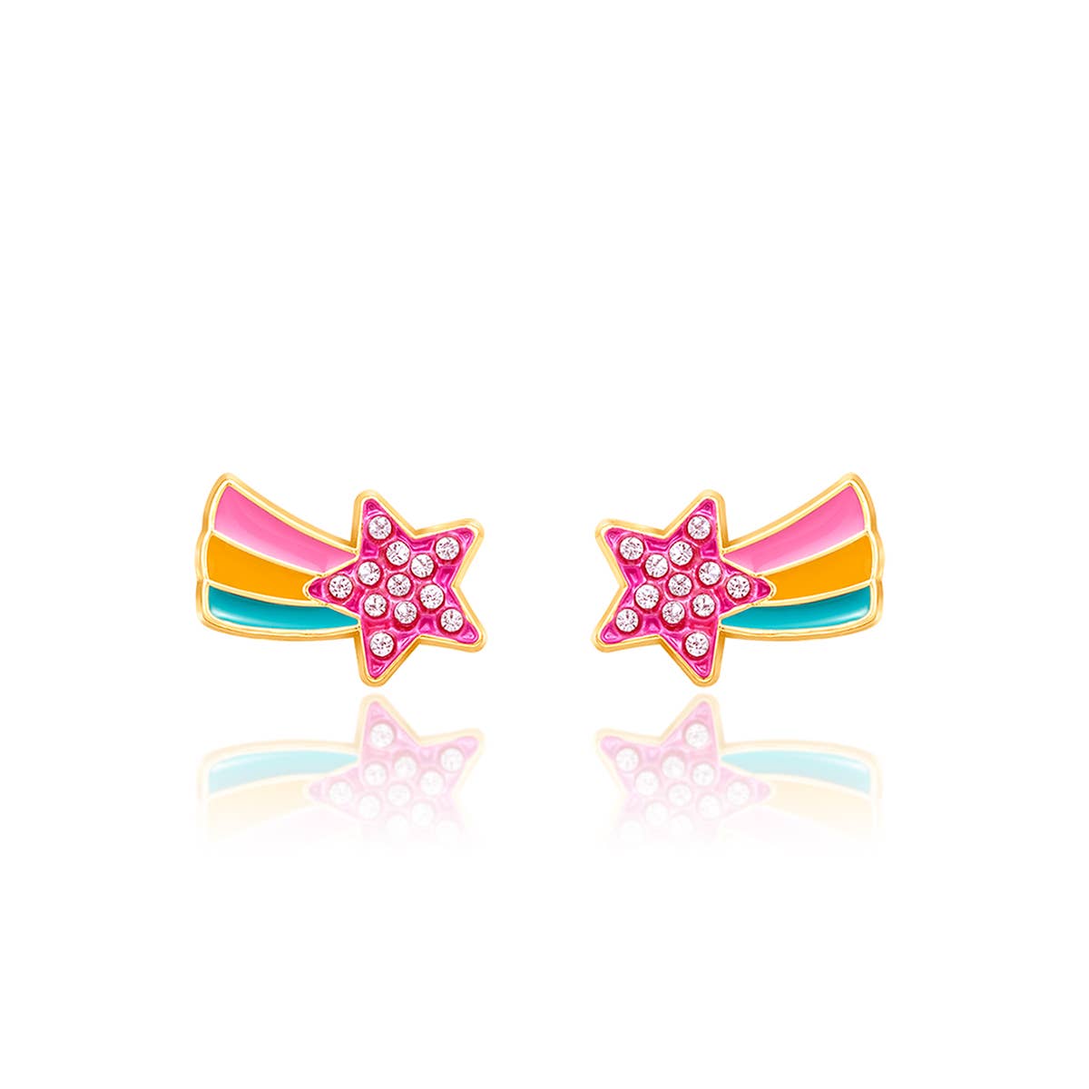 Crystal Shooting Star Stud Earrings