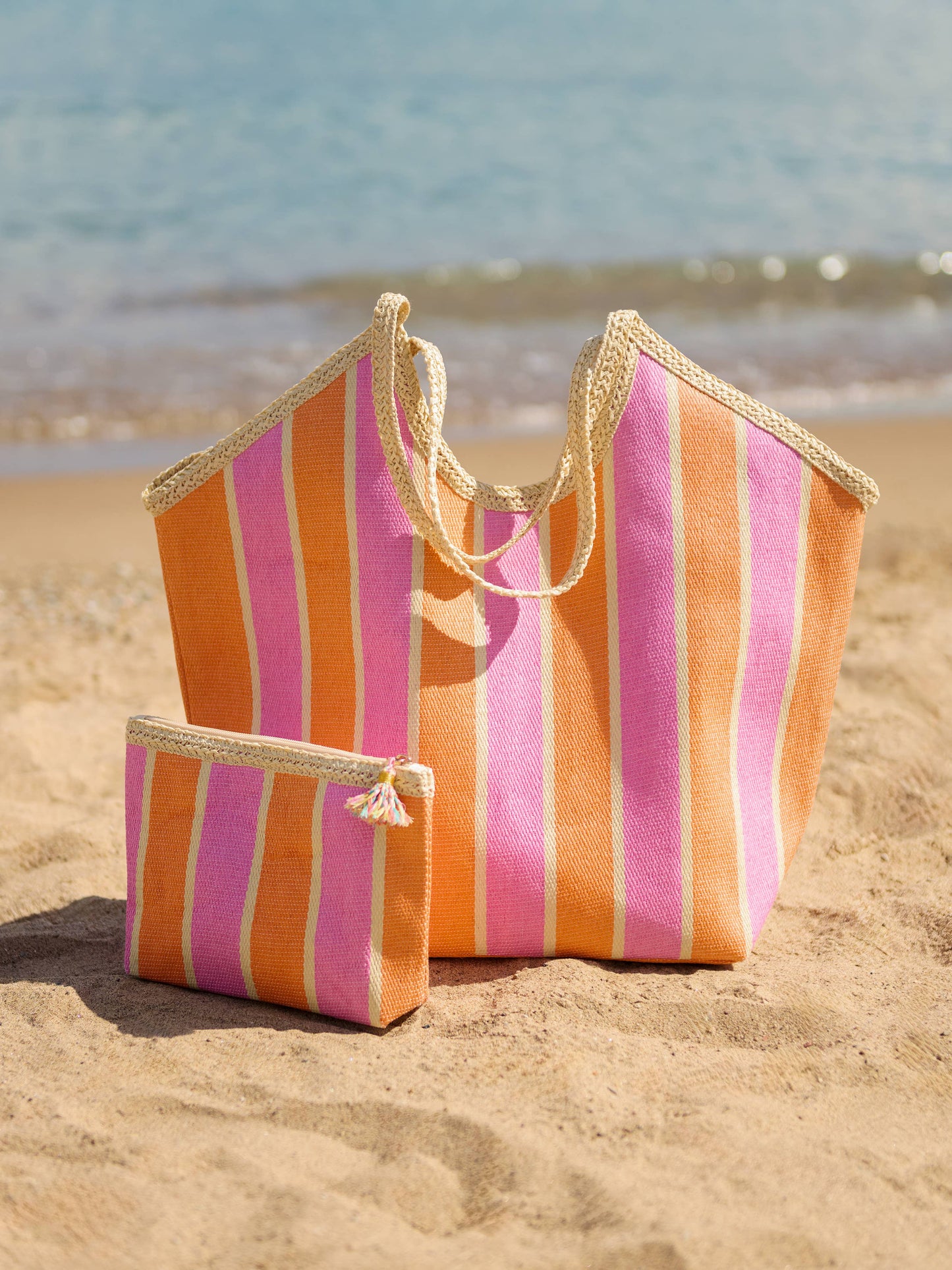 Capri Beach Tote + Zip Pouch